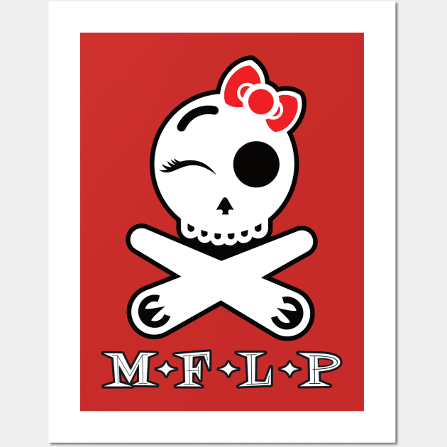 2-sided MFLP Winking Pinball Pirate with bow Wall Art by amelinamel